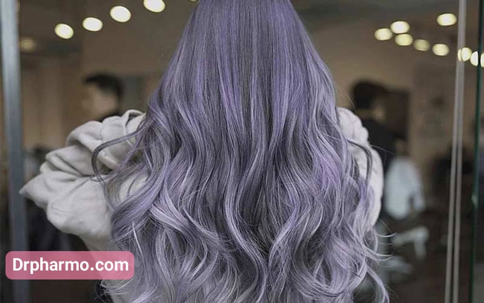 ترکیبی فانتزی از رنگ موی بنفش و خاکستری - بال های فرشته