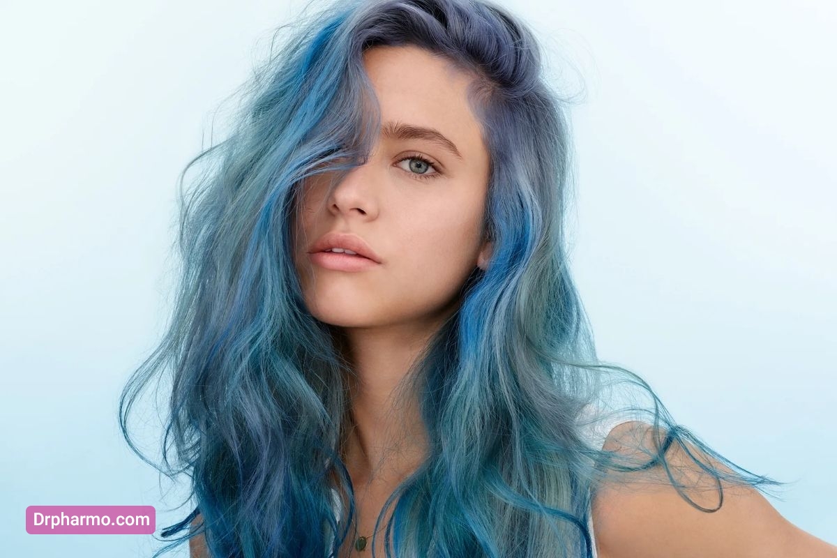 رنگ مو فانتزی آبی یخی