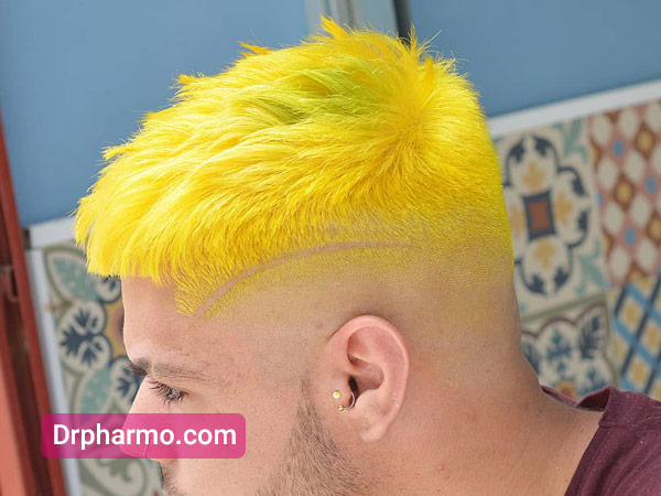 رنگ مو پسرانه زرد